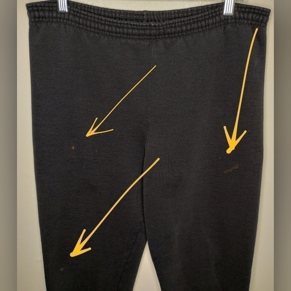 VINTAGE 90s Soffe Adult Medium Sweatpants Joggers Baggy Black Made In USA *READ* - Picture 2 of 8
